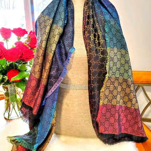 gucci scarf rainbow